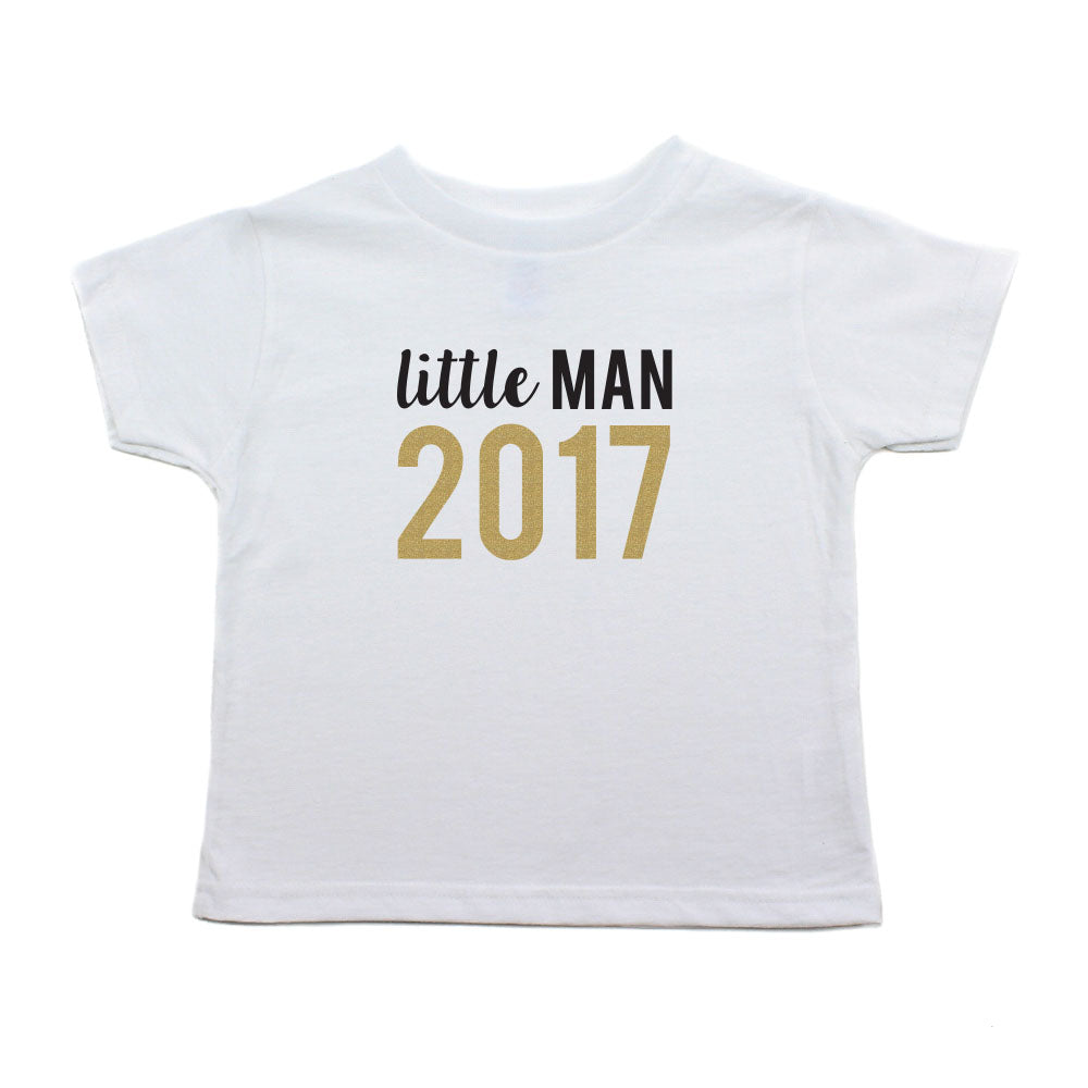 New Years Little Man 2017 Cotton Short Sleeve Toddler TShirt