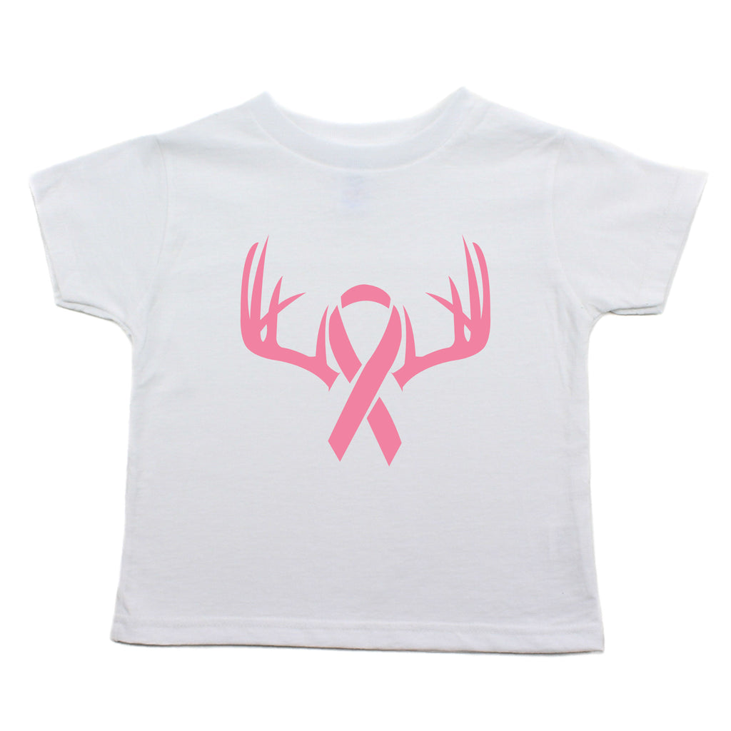 Save A Rack- Hunting Breast Cancer Ribbon Toddler Short Sleeve T-Shirt