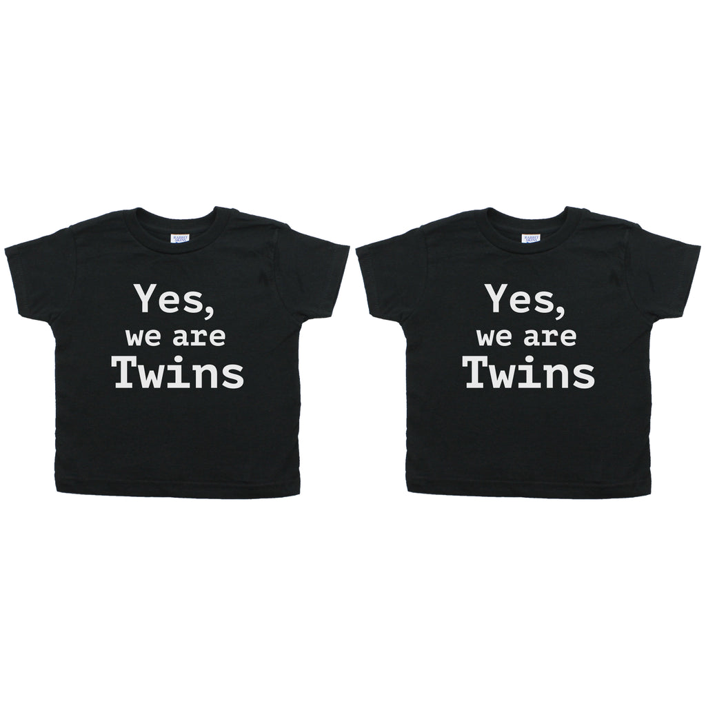 Twin Set Yes, We are Twins Toddler Short Sleeve T-Shirt