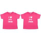 Twin Set I Love My Twin Toddler Short Sleeve T-Shirt