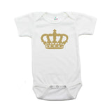 Gold Glitter Crown for a Queen Short Sleeve Baby Infant Bodysuit
