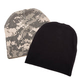 Infant Baby 100% Cotton Knit Beanie Cap Hat Camo Pack of 2