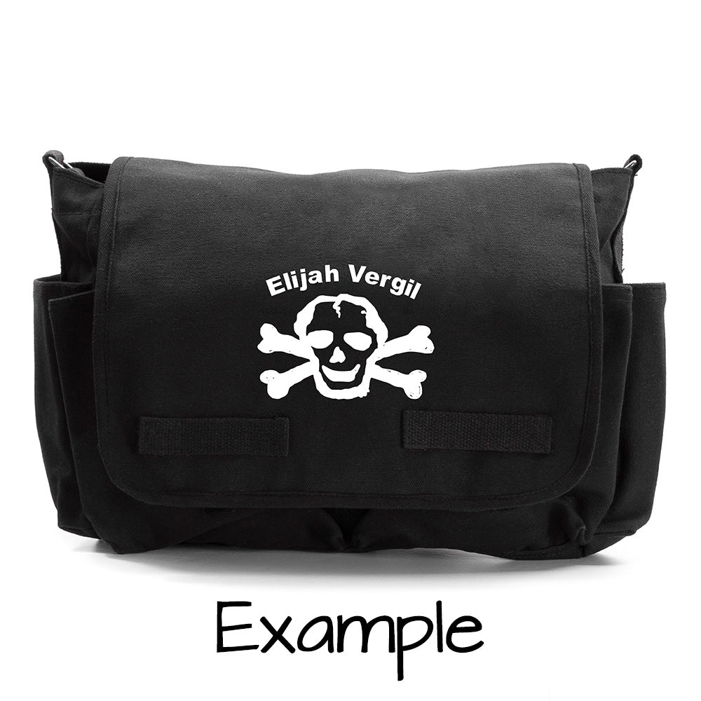 Black Skull Shoulder Messenger Bag