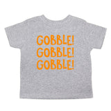 Thanksgiving Multicolored Gobble Toddler Short Sleeve T-Shirt