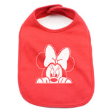 Minnie Mouse with Bow Peeking 100% Cotton Unisex Baby Bib