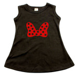 Minnie Mouse Bow A-line Dress For Baby Girls