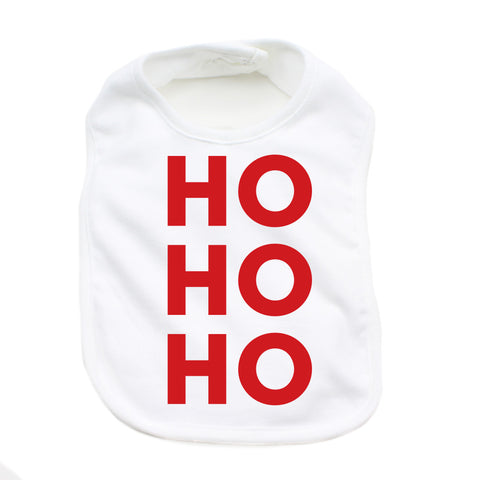 Christmas Ho Ho Ho Soft Cotton Infant Bib