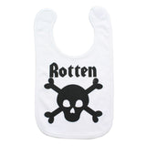 Rotten Skull & Crossbones Unisex Newborn Baby Soft Cotton Bib