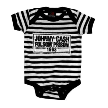 Johnny Cash Folson Prison Baby Bodysuit, 6 Months