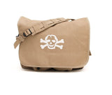 Heavyweight Parratrooper Diaper Bag in Khaki with White Scribble Skull