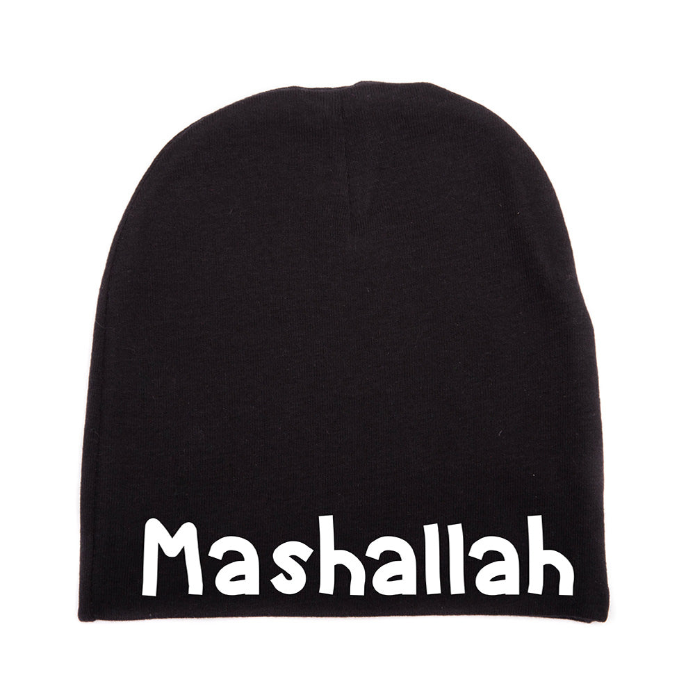 Mashallah God Has Willed It English Infant Baby 100% Cotton Knit Beanie Hat