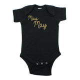 Miss May Glitter Short Sleeve Infant Bodysuit