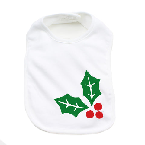 Christmas Mistletoe Soft Cotton Infant Bib