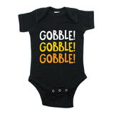 Thanksgiving Gobble Gobble Gobble Short Sleeve Infant Bodysuit