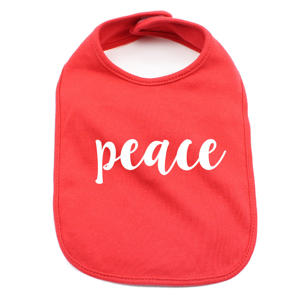 Christmas Joy, Peace, and Love Words Long Sleeve Infant Bodysuit