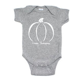 Thanksgiving Pumpkin Short Sleeve Baby Infant Bodysuit