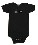 White Copy (Ctl + C) / Paste (Ctl + V) Twin Set Short Sleeve Baby Infant Bodysuits
