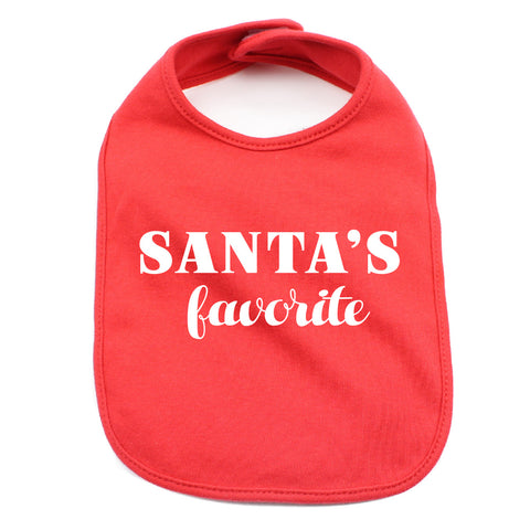 Christmas Santa's Favorite Soft Cotton Infant Bib