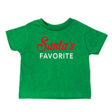 Christmas Multicolored Santa's Favorite Toddler Short Sleeve T-Shirts
