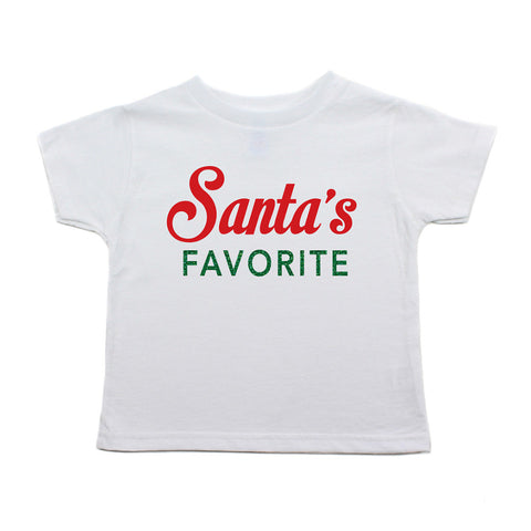 Christmas Multicolored Santa's Favorite Toddler Short Sleeve T-Shirts