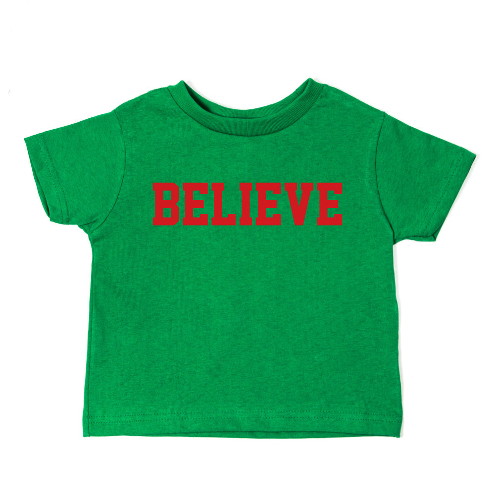 Christmas Red Believe Toddler Short Sleeve T-Shirts