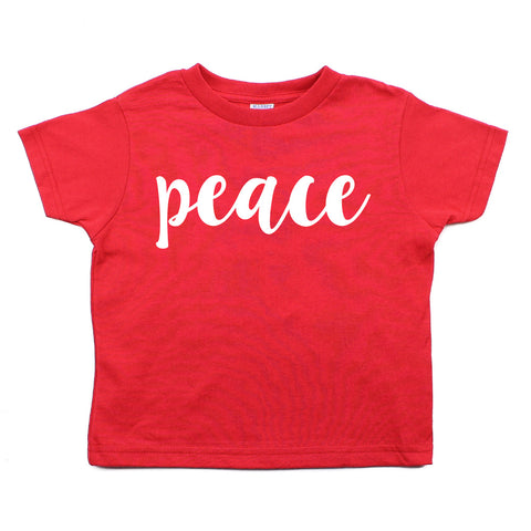 Christmas Peace Love Joy Toddler Short Sleeve T-Shirts