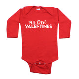 Valentine's Day My First Valentines Long Sleeve Infant Bodysuit