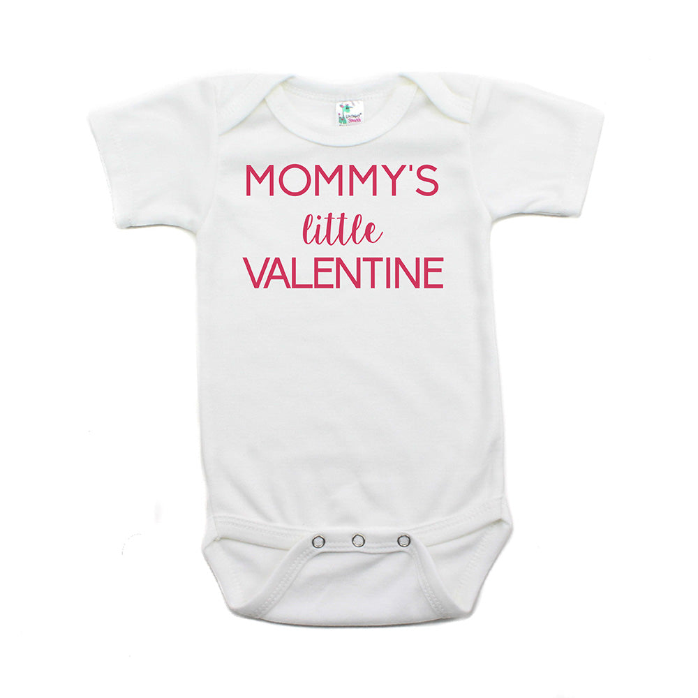 Valentine's Day Mommy's Little Valentine Short Sleeve Infant Bodysuit