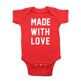 Valentine's Day Made With Love Short Sleeve Infant Bodysuit