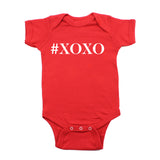 Valentine's Day #XOXO Hugs and Kisses Short Sleeve Infant Bodysuit
