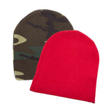 Infant Baby 100% Cotton Knit Beanie Cap Hat Camo Pack of 2