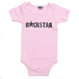 Black Rockstar Nautical Star Short Sleeve Baby Infant Bodysuit